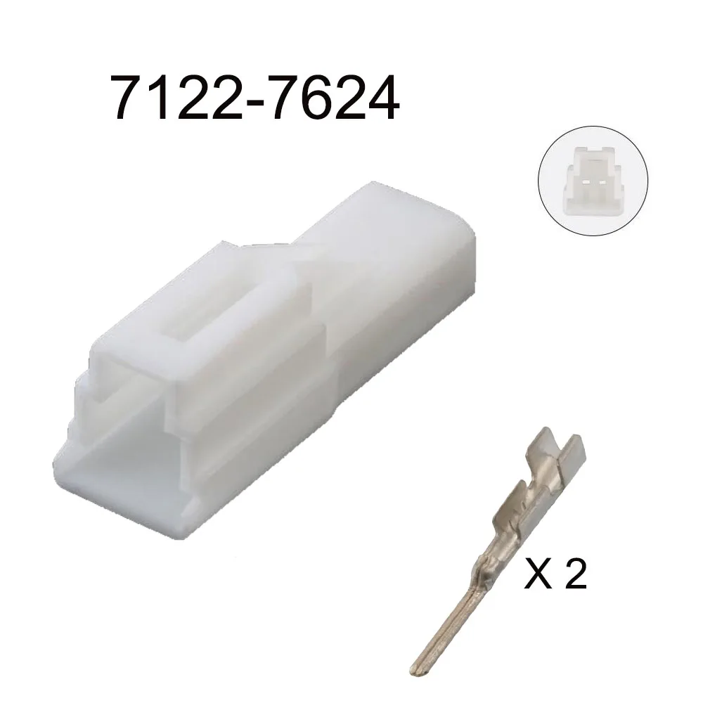 200SET 7122-7624 7123-7624 auto wire Waterproof cable connector 2 pin automotive Plug socket Includes terminal seal