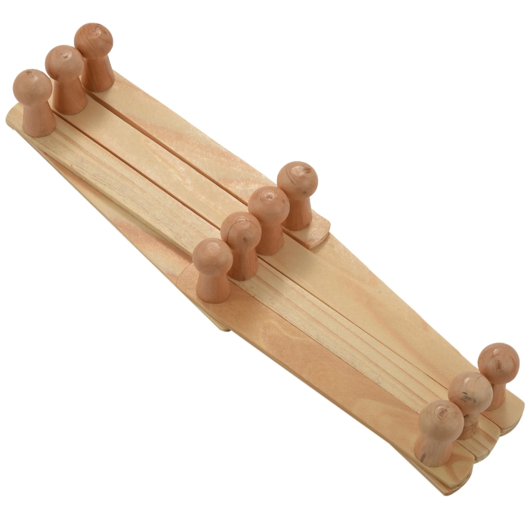 SEWS-Accordion Wall Hanger 10 Hooks Pack Of 2 Natural Wood Wall Mounted Expandable Accordion Peg Coat Rack Hanger 2 Pack
