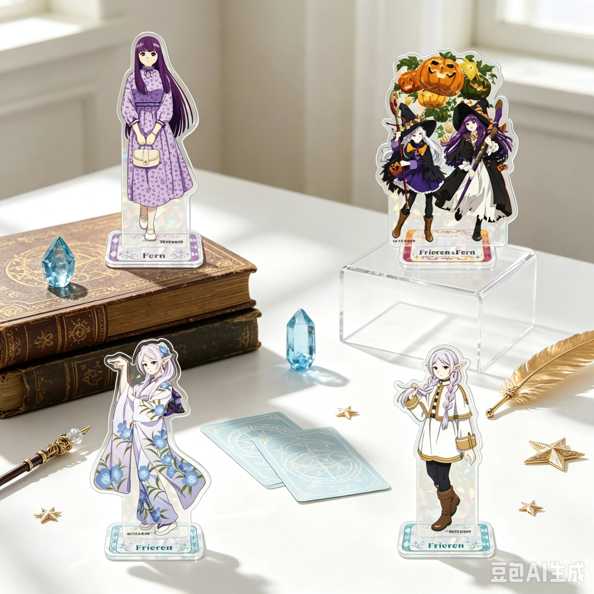 15CMAnime Frieren: Beyond Journey's End Model Action Figure Peripheral Collection Acrylic Stand Model Decorations Gifts Keychain