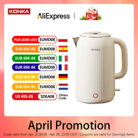 Konka KDSH-2513 2.5L Capacity Electric Kettle Exquisite Roman Stripe Design 304 Food Grade Stainless Steel Inner Pot Boil-off