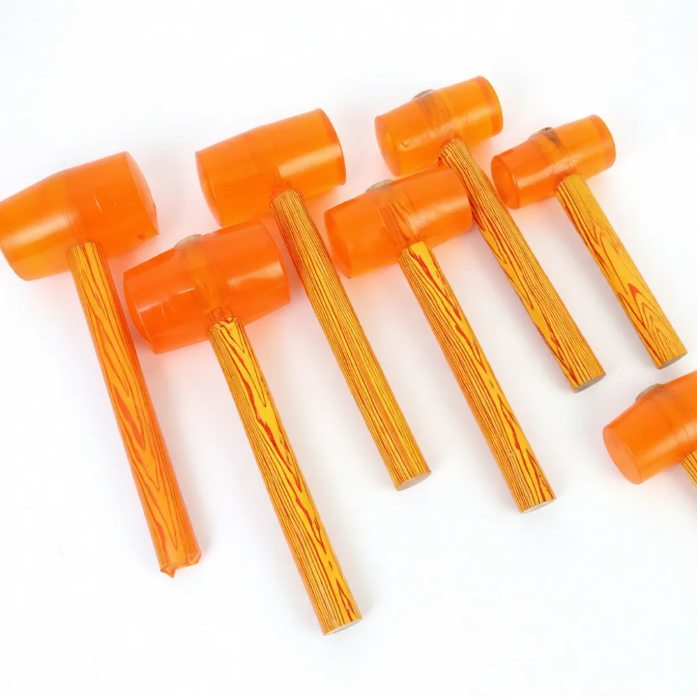 Soft Head Rubber Mallet Shock Absorbing Wood Handle Hammer Suitable For Flooring Mounting Furniture Crafting DIY