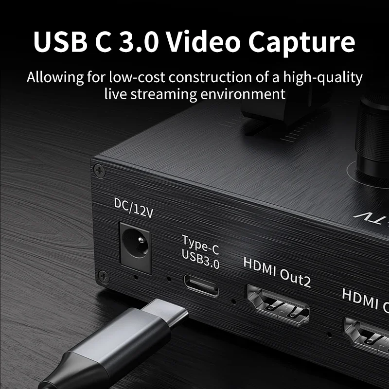 Unnlink Switcher per streaming live Scheda di acquisizione video a 4 canali HDMI Mixer per fotocamera multipla Interruttore continuo Stazione PIP PGM PVW