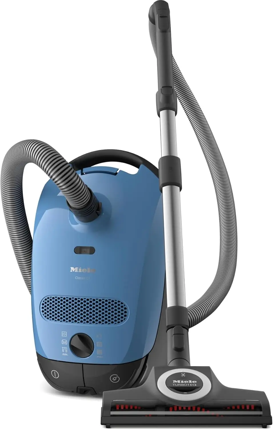 Turbo Team Bagged Canister Vacuum, Tech Blue - Portable