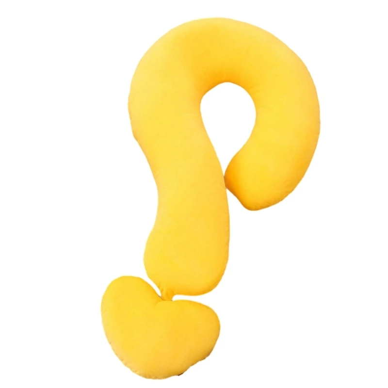 Question Mark Travel Neck Pillow Multifunctional Plush Cushion Nice Gift Choice for Sleeping, Resting, and Playing