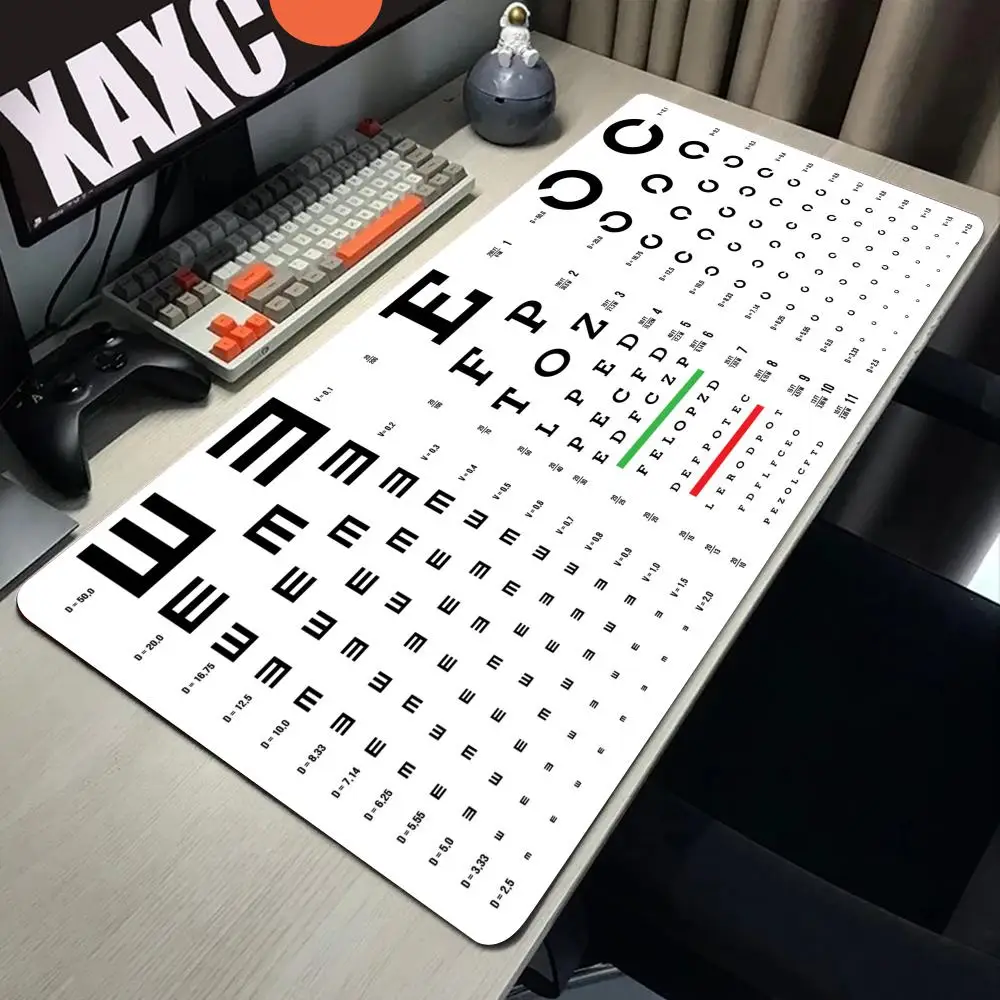 Medical Eye Vision Chart Mouse Pad Direct selling xxxl Gamer Mousepad Large Mouse Mat Natural Rubber Desk Rug PC Desk Mats Desig