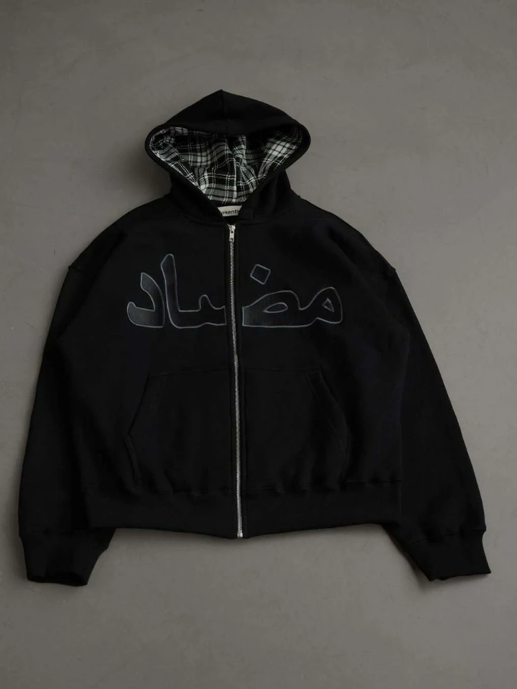 

Новая осенне-зимняя толстовка с персонализированным принтом, уличный повседневный кардиган в стиле хип-хоп, куртка на молнии для мужчин и женщин.