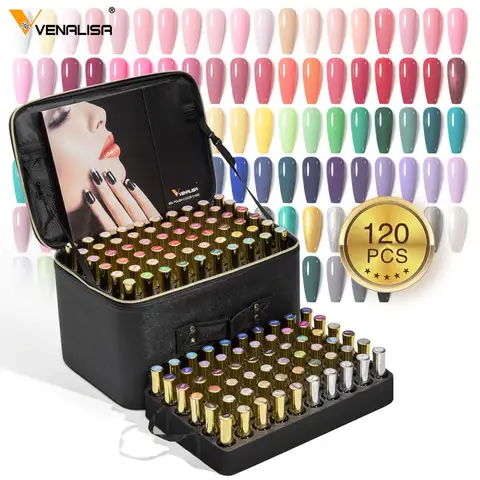 120pcs Gel Nail Polish Set VENALISA