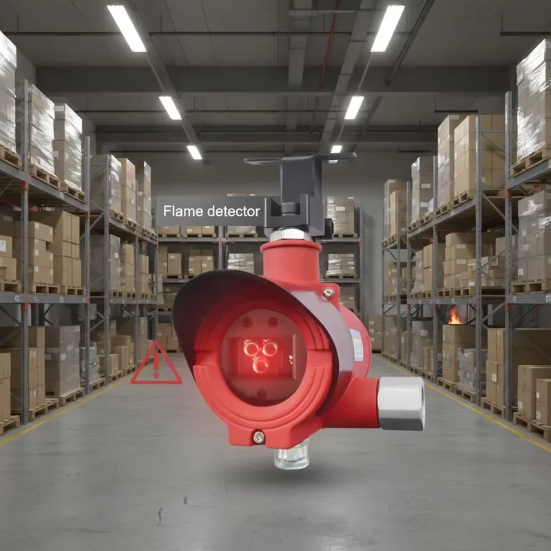 for Industrial Flame Detector Explosion Proof Infrared Triple Sensor Fire Detector for Warehouse