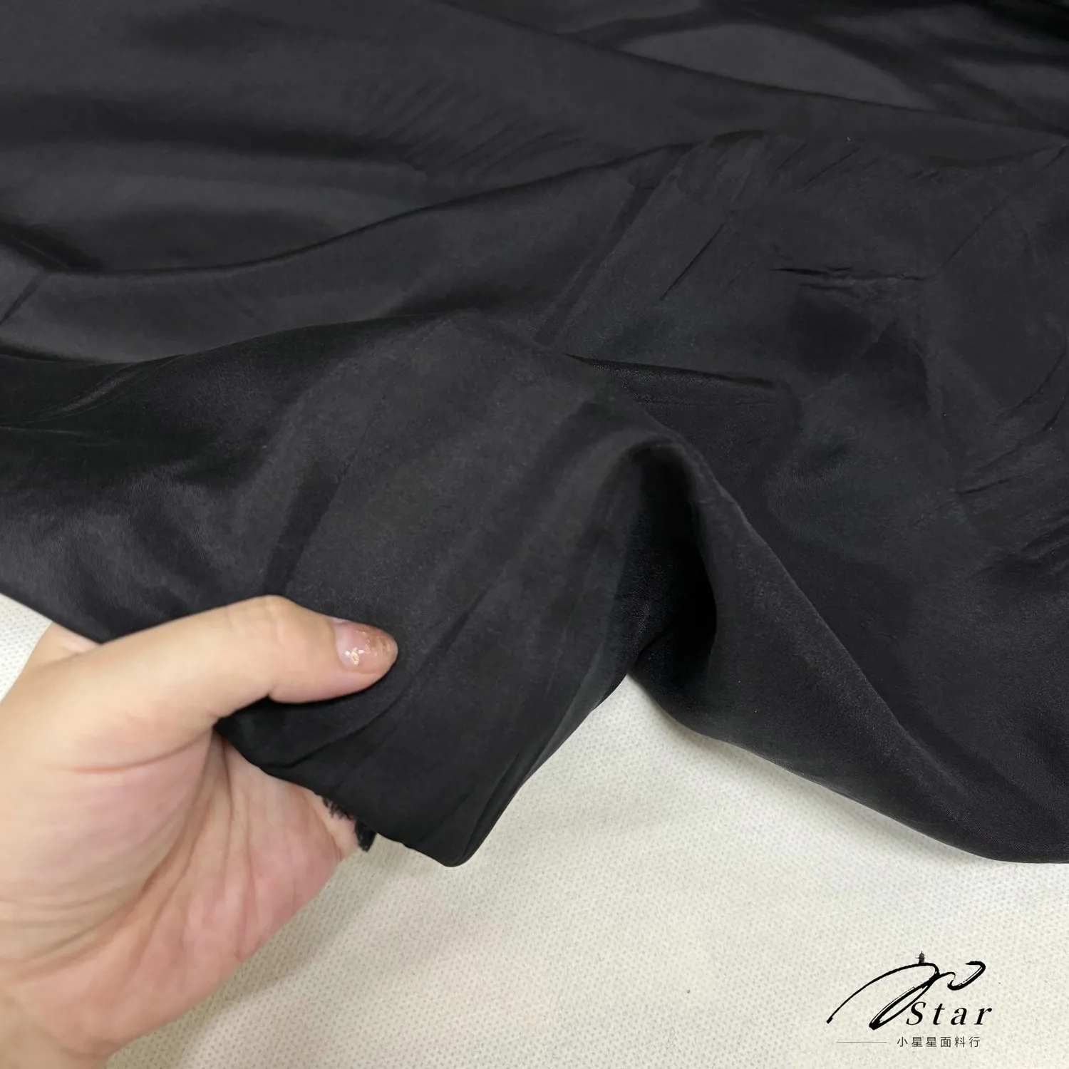 Silk Thin Pure Color Silk Electricity Spinning Cloth Shirt High-Grade Lining Silk Satin Soft Fabric