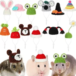 Hamster Cute Headwear Handmade Knitted Hat Chipmunk Guinea Pig Hamster Accessories Hamster Decor Small Pet Supplies