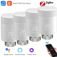 Tuya ZigBee3.0 Radiator Actuator Valve Smart Thermostat Temperature Controller External Sensor TRV Voice Control by Alexa Google