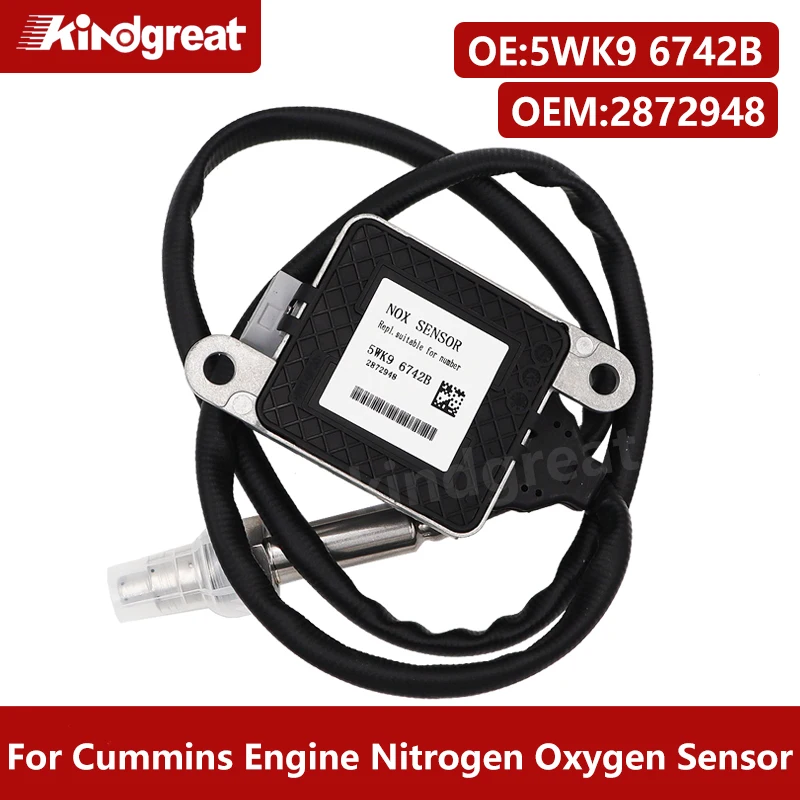 Top Quality New Nitrogen Oxide Sensor Nox Sensor 2872948 5WK9 6742B For Cummins Engine