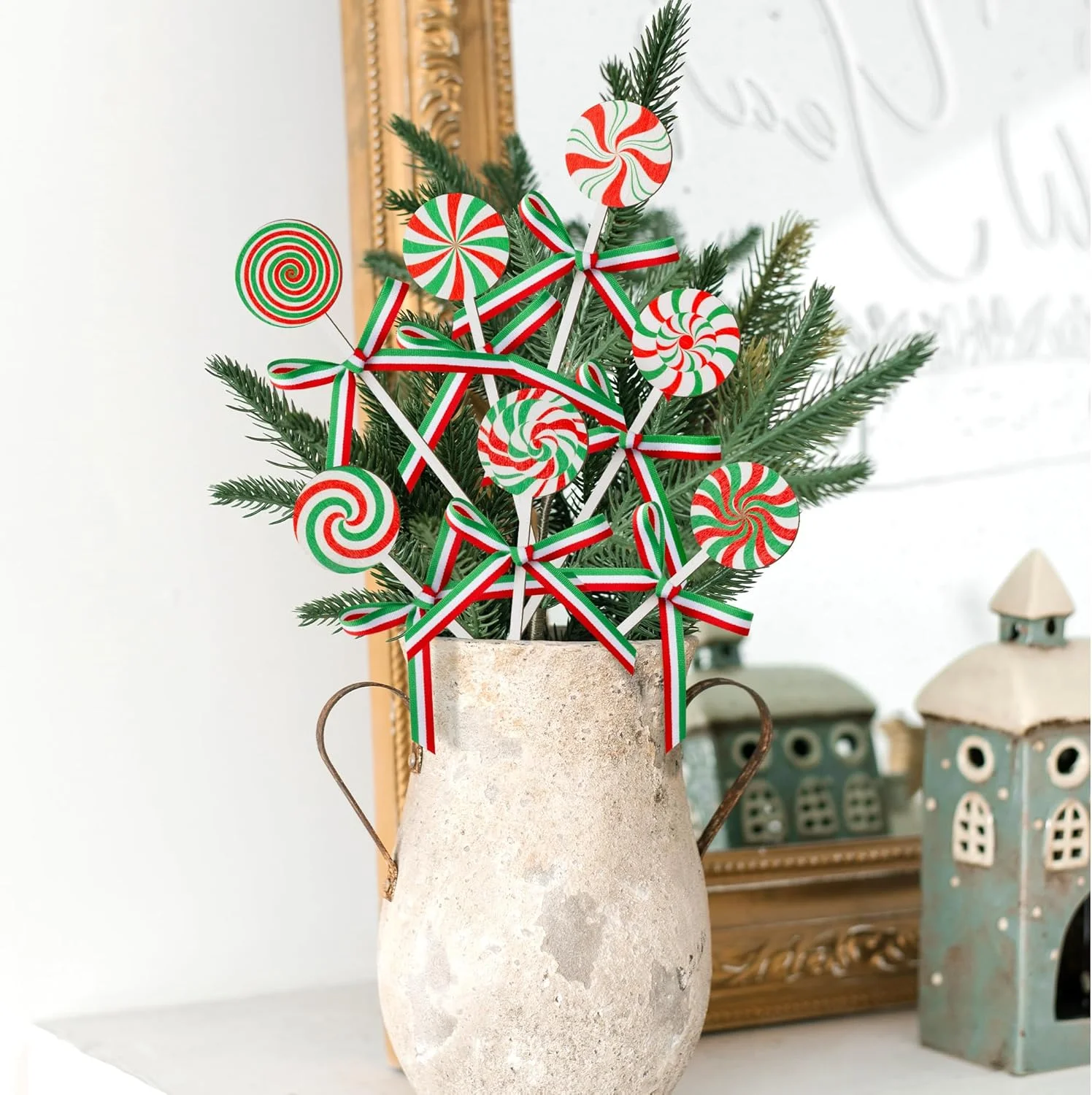 14 stuks Kerstvaasvuller Stick - Floral Picks Wood recensie en prijs