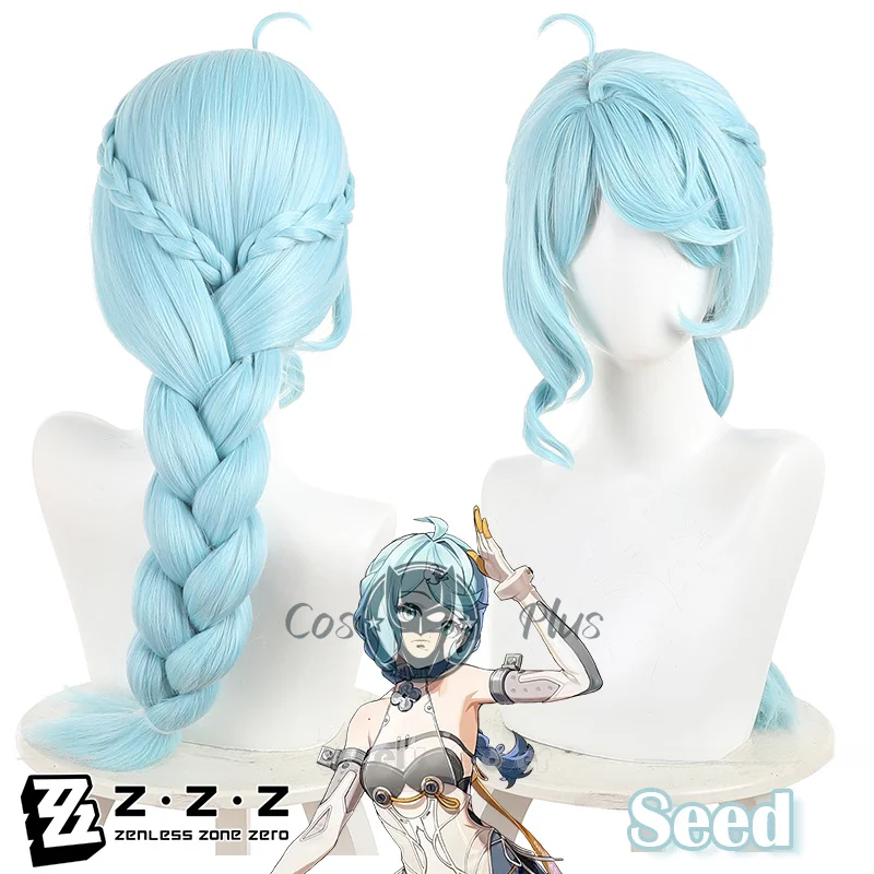 

Zenless Zone Zero Seed Косплей Парик Длинные Светло-Голубые Косы Вьющиеся Волосы Парики Для Женщин Девочек Obol Squad Вечеринка Хэллоуин Бесплатная Парик Кепка