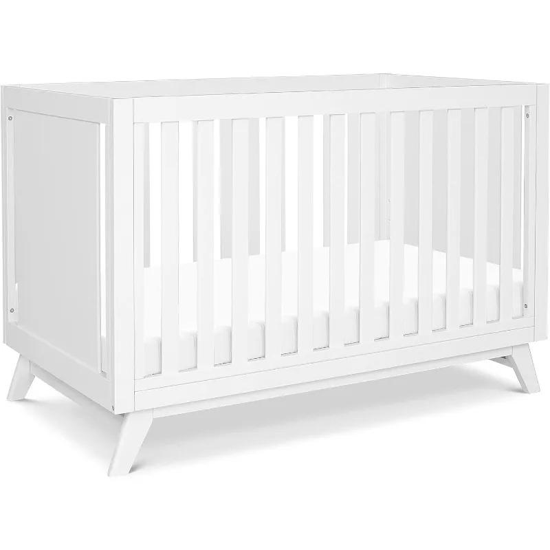 Otto 3-in-1 Convertible Crib di Walnut, Greenguard Gold bersertifikat