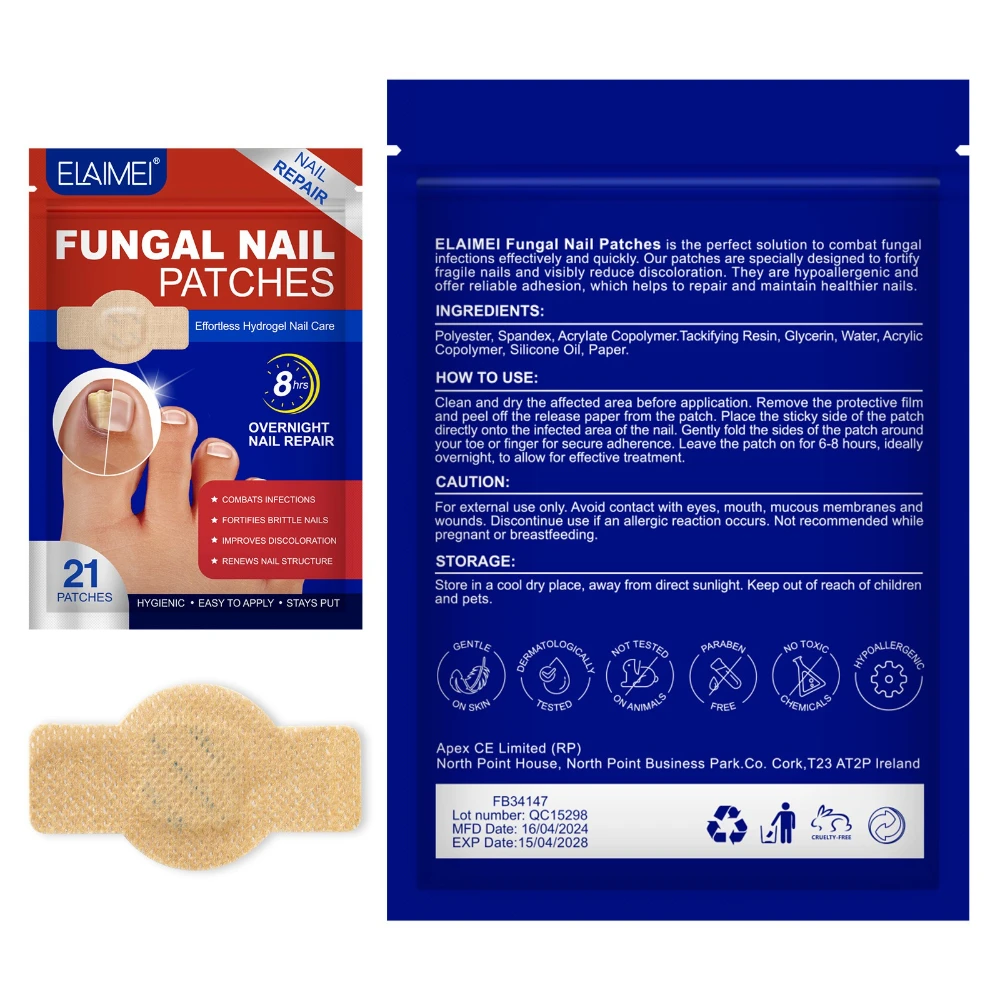

Toenail Fungus Patch Waterproof Nail Repair Patches Nail Ingrown Correction Sticker for Discolored Damaged Nails Foot Care Tools
