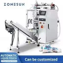 ZONESUN ZS-GFYT320 Automatic Liquid Pouch Filling Sealing Machine with Date Coder Custom Soy Milk Water Juice Bag Packer