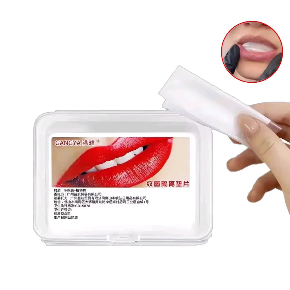 1/2 Box Cotton Pads Tattooed Lip Oral Isolation Pad Tattoo Lip Disposable Protective Pad Film Permanent Makeup Tattoo Accessor