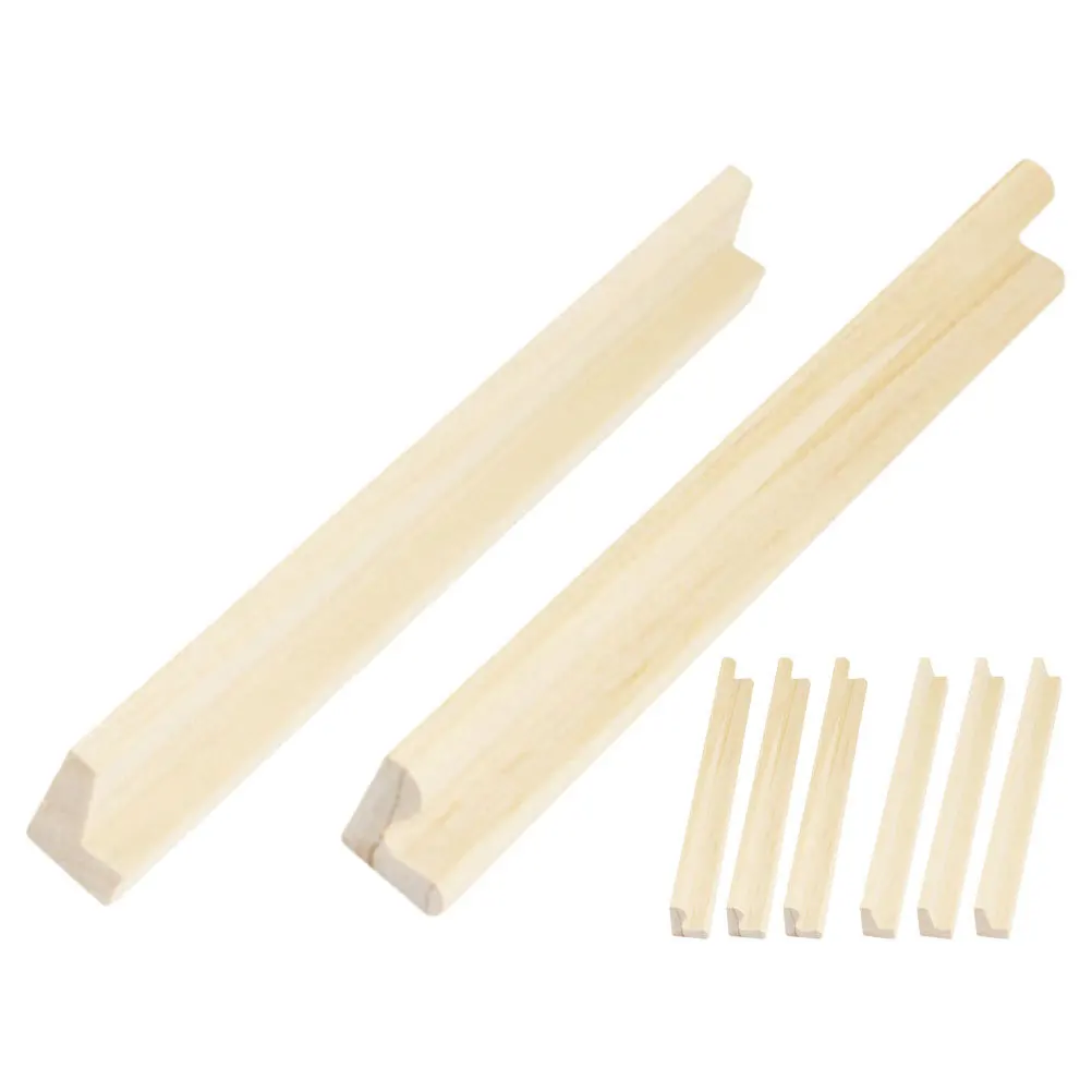 Estantes de dominó de madera, Base de madera Natural para organizar azulejos de juego, soporte de escritorio suave, bandeja de exhibición multifunción, 8 Uds.