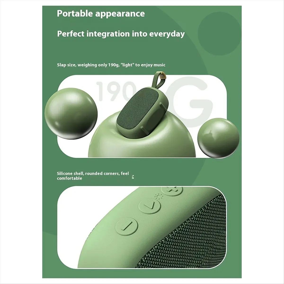 

AS62 Portable Bluetooth Speaker IPX6 Waterproof 45mm Loudspeaker 1400mAh Mini Bluetooth Speaker Hiking Outdoor