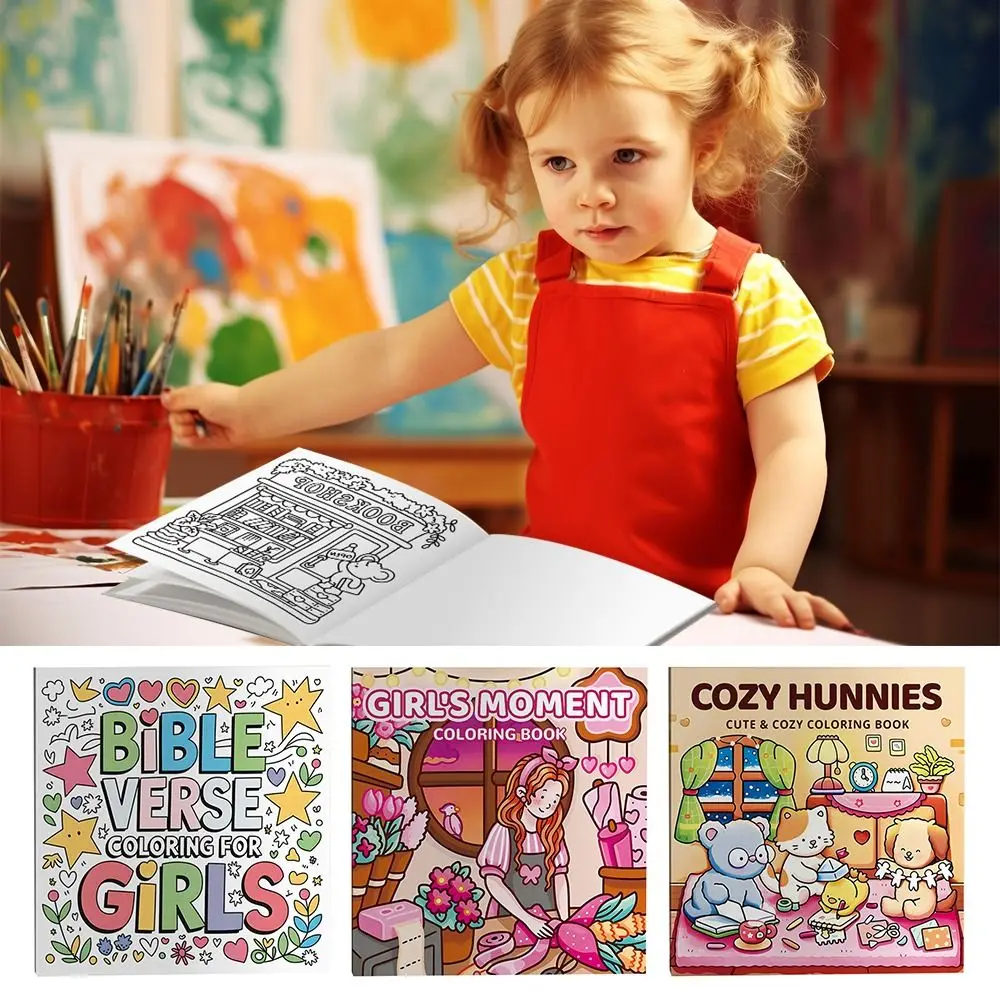 Divertente libro da colorare per cartoni animati, antistress, pittura educativa in brossura, regalo, giocattolo da disegno Montessori per adulti e adolescenti