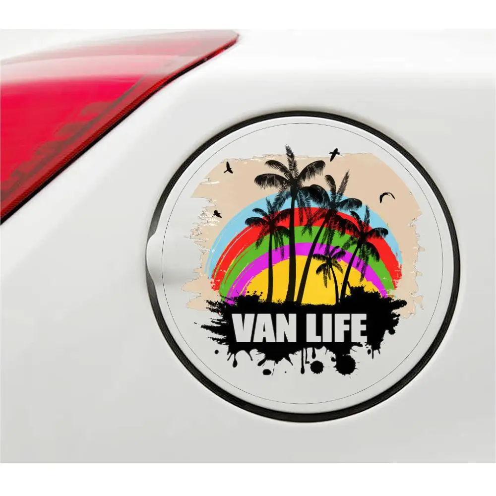 VAN LIFE.  Caravan Mobile Laptop Surfing Sticker Tour Van Window Truck Camper Guitar Car Body Refrigerator Wall