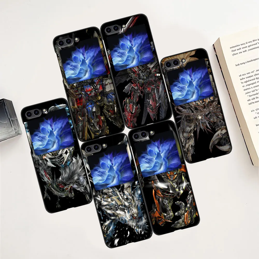 Optimus Prime Cybertron Sentinel Prime Case for Samsung Galaxy Z Flip5 Black Hard Cover Z Flip 5 Mobile Phone Shell Zflip5 PC