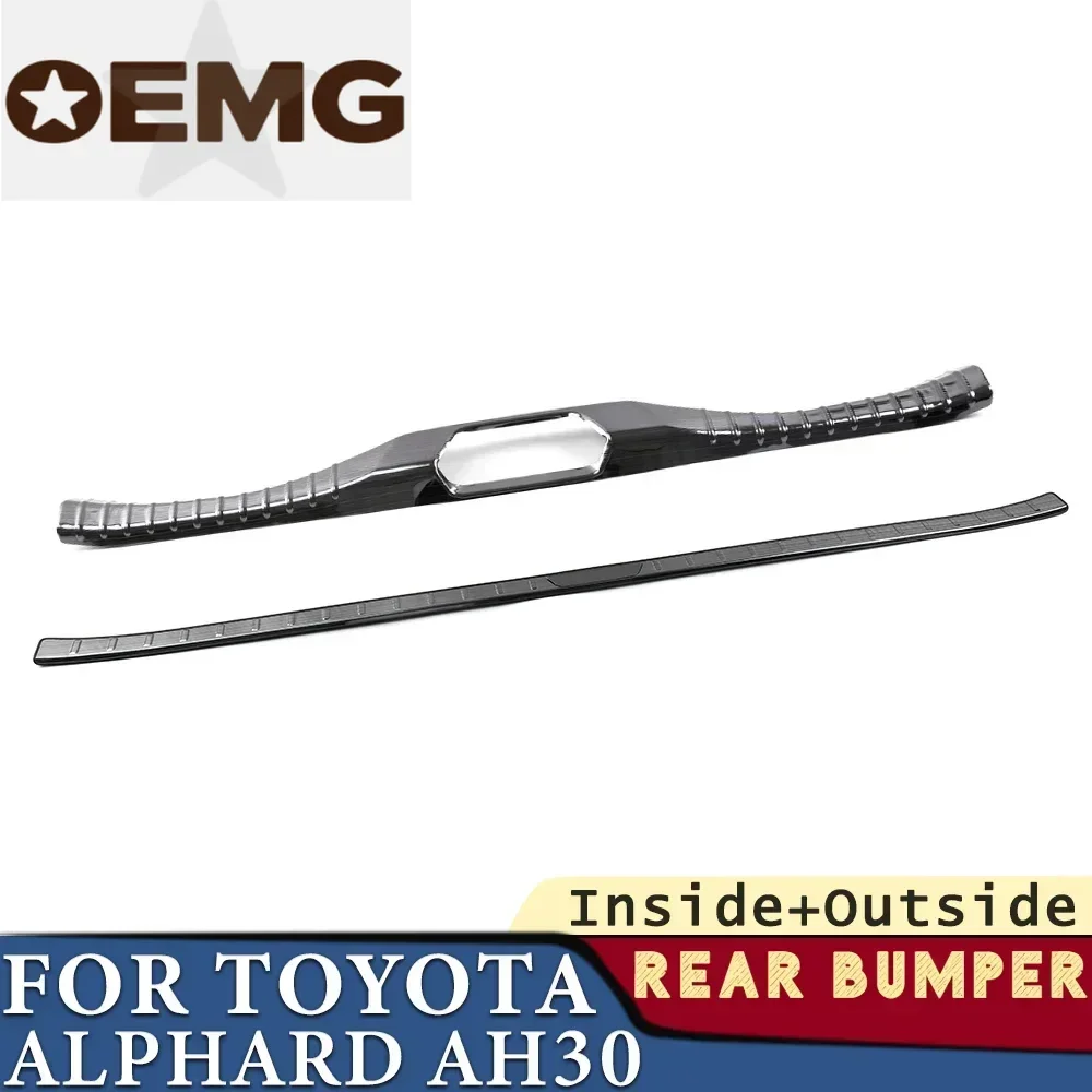 Бампер багажника для Toyota Alphard AH30 2018 2019 2020 2021 2022, автомобильные аксессуары, защита заднего крыла, накладка на порог, наклейка, украшение Бампер багажника для Toyota Alphard AH30 2018 2019 2020 2021 2022, автомобильные аксессуары, защита заднего крыла, накладка на порог, наклейка, украшение