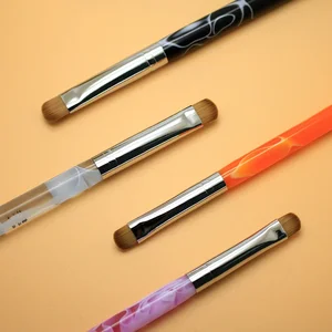 Kolinsky French brush for nail art, double end, dot pen, acrylic design, rhinestones, gel painting, manicure tool for beginners 12 Main sales brush Kolinsky - №12