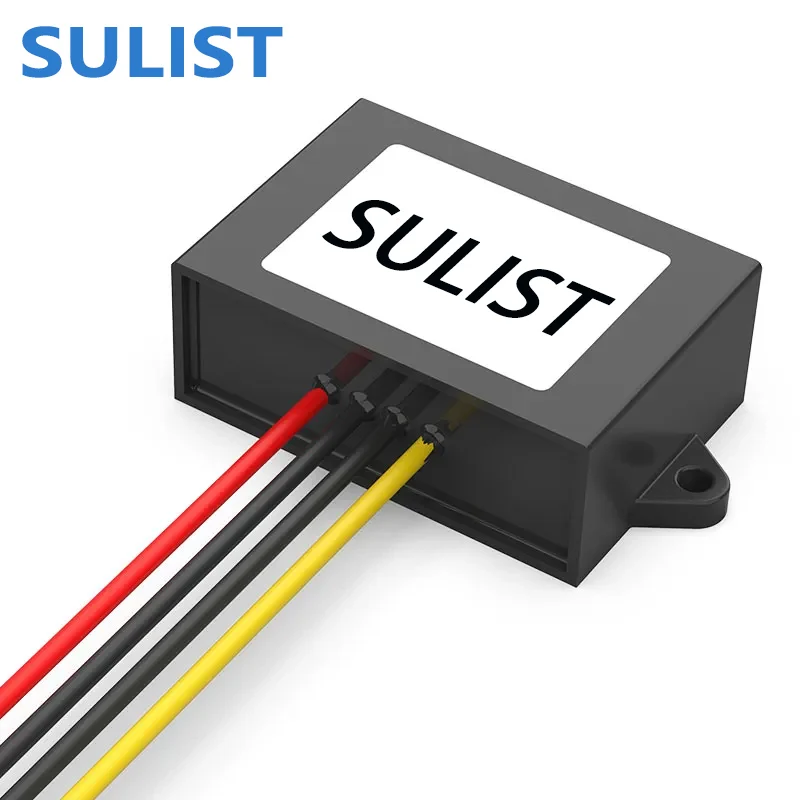 SULIST car 10-36V to 12V13.8V/15V/19V20V/24V voltage regulator DC to DC buck-boost power supply regulator module 8AWaterproof