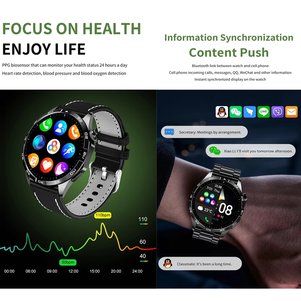 Reloj inteligente con GPS para hombre, pulsera con seguimiento de movimiento, Pantalla AMOLED HD de 466x466, monitoreo de la salud, llamadas por Bluetooth, resistente al agua, novedad de 2024