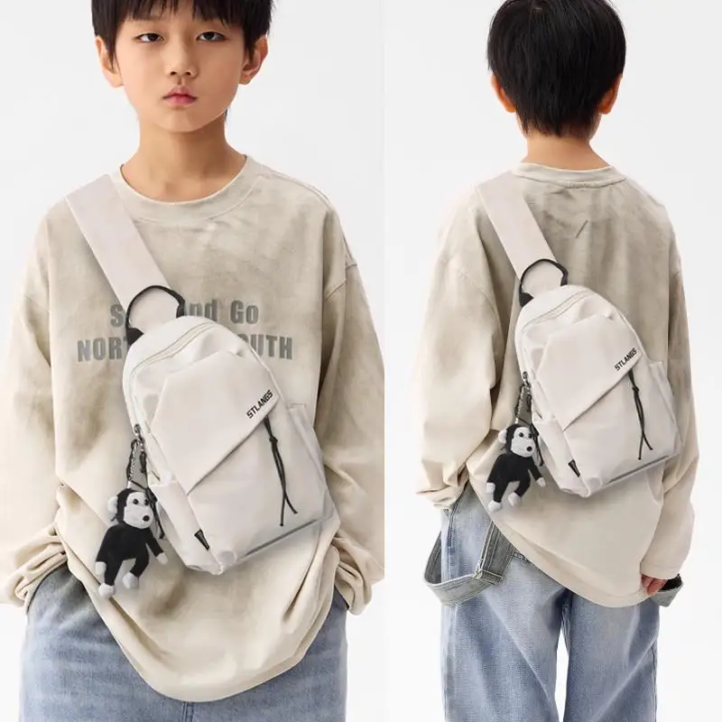 

Outdoor Travel Lightweight Faionable Children's Crossbody Bag Single oulder Outdoor Excursion Boys' Chest Bag Trendy Prim...