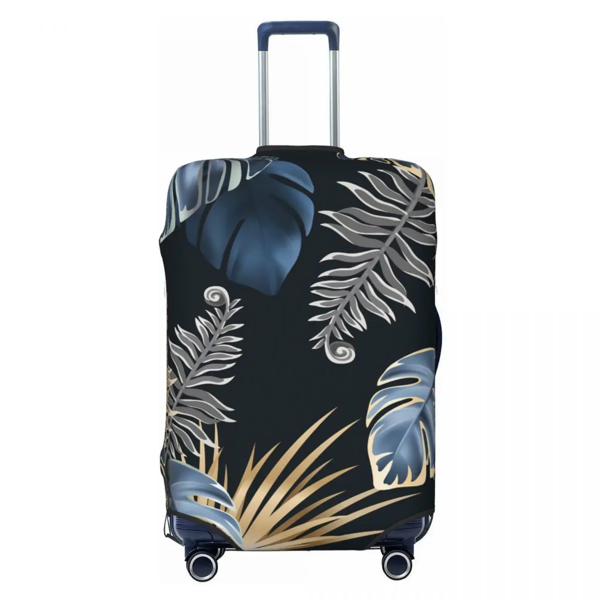 Tropic Plant Suitcase Cover Flight Dark Leaves Elastic Luggage Case Business Protection