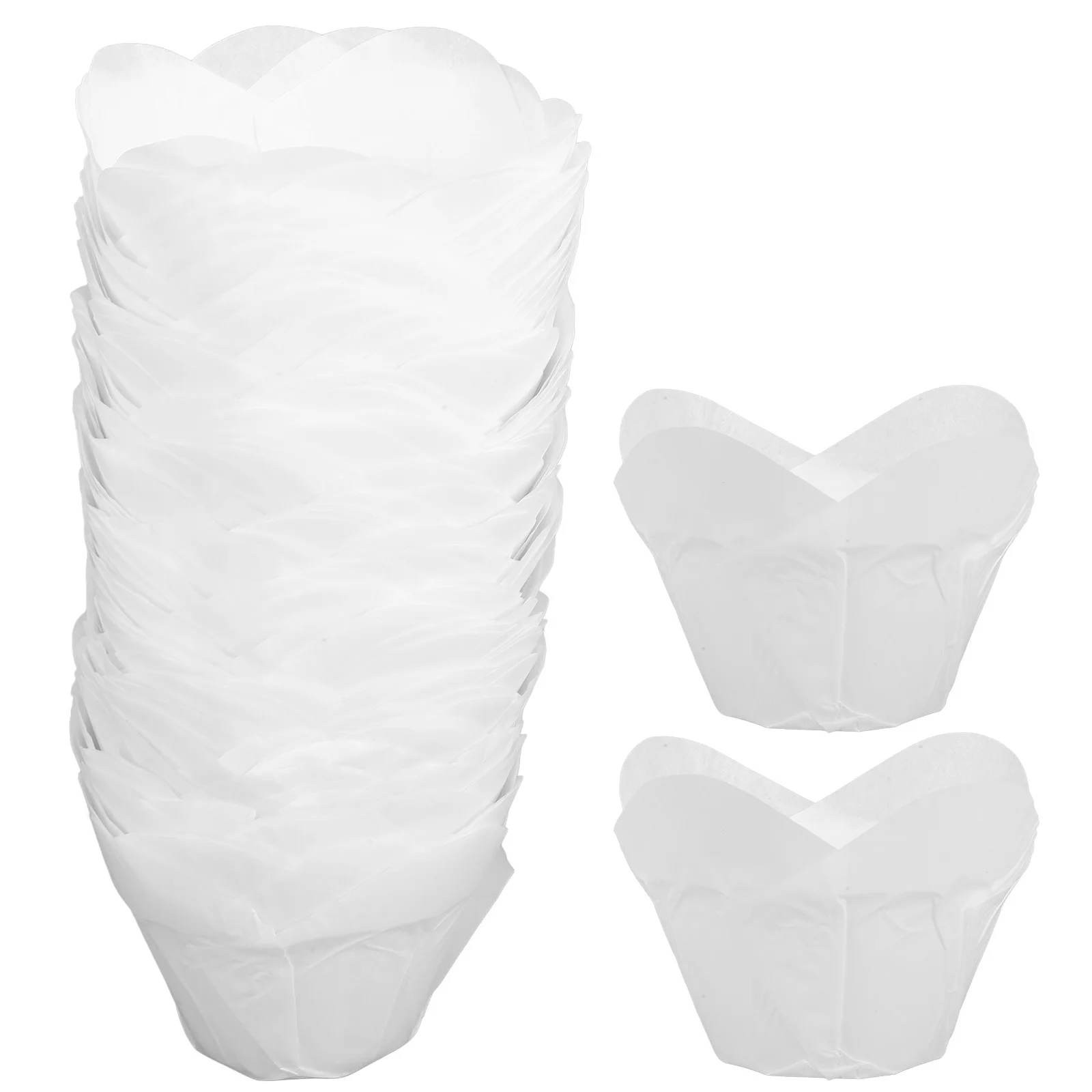 100 قطعة متوسطة الحجم مقاومة للدهون لوتس كب كيك بطانات أكواب الخبز القابل للتصرف أصحاب الكعك أغلفة الخبز للمخابز #5