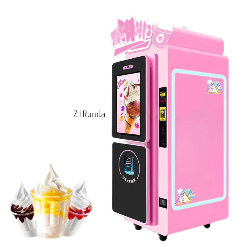 Mesin Es Krim Lunak Industri dan Komersial Otomatis dengan Rem Mesin Penjual Es Krim Lunak
