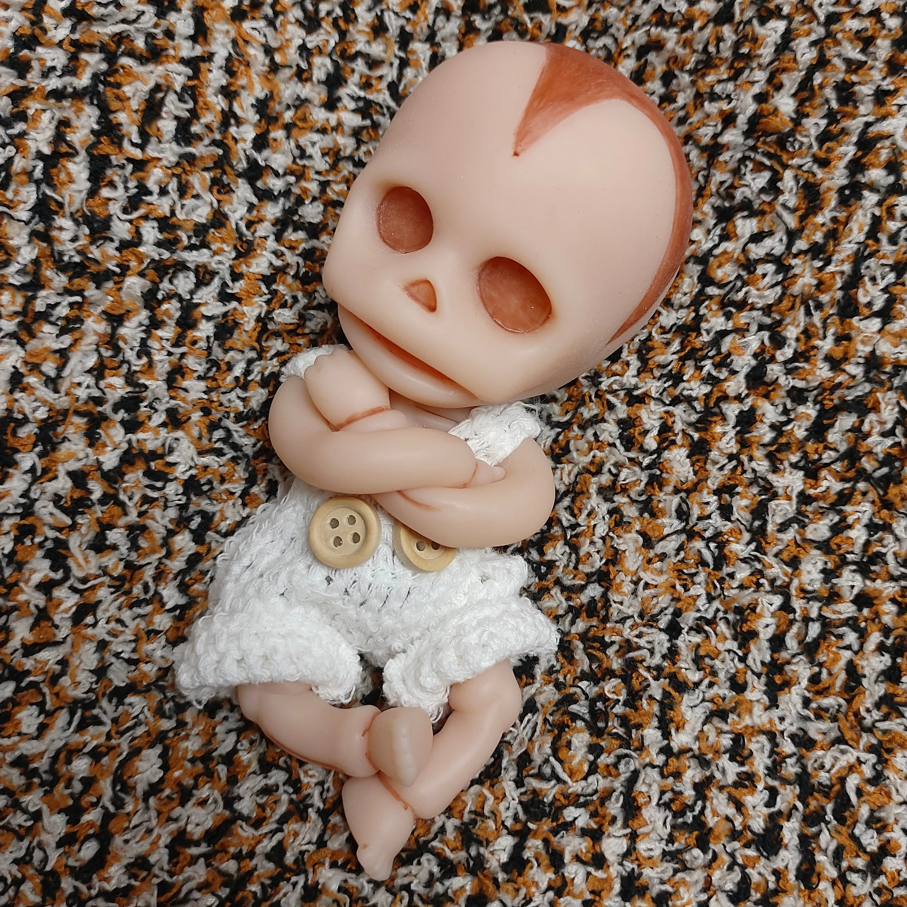 6 Inch/15 cm Washable Full Silicone Skeleton Monkey Doll, Hand Painted Vivid Skin Soft Realistic Figure, Bebe Reborn De Silicona - view 5