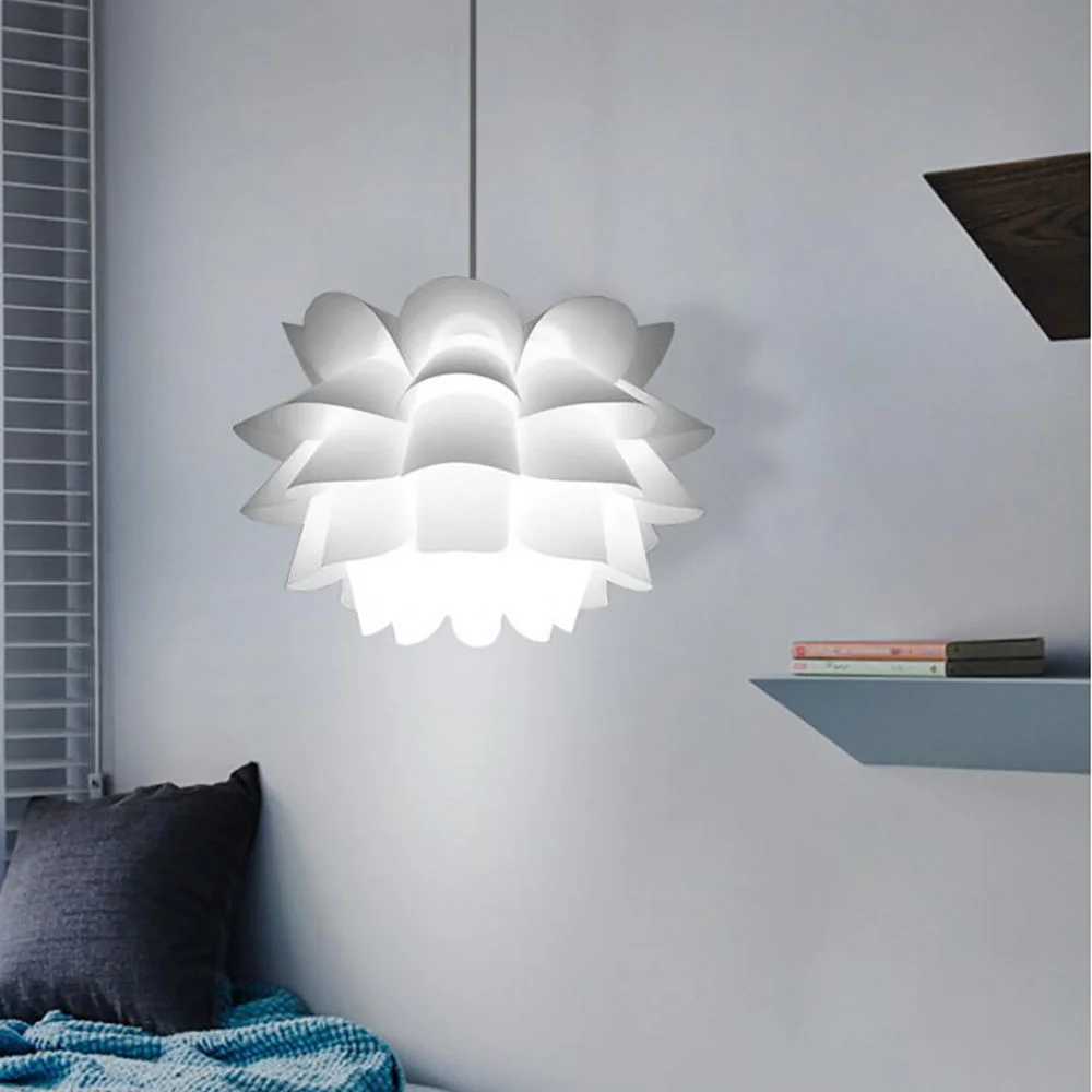 Modern White Floral Pendant Shades Lamp for Floor Lamps Light Puzzle Man Flower