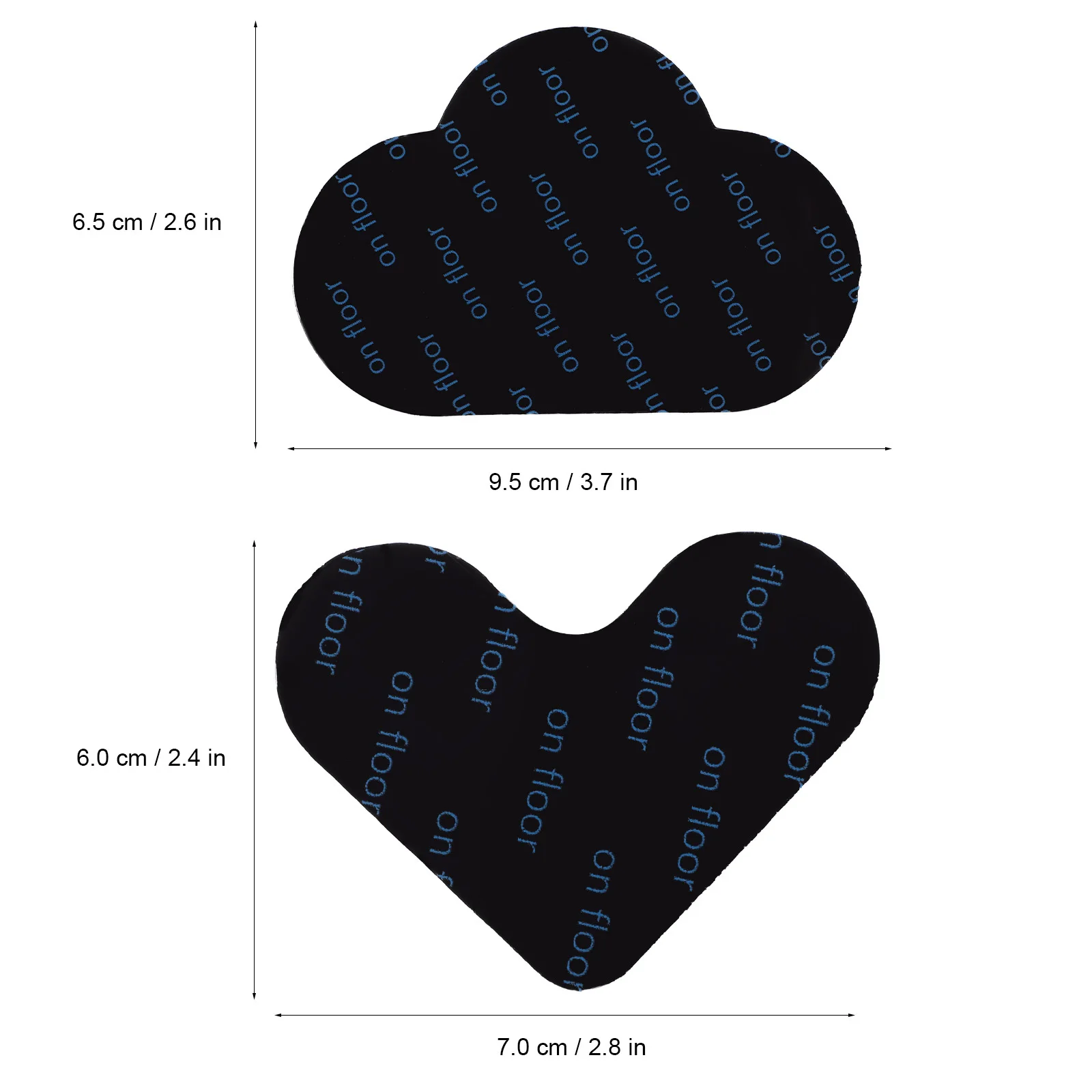 16 قطعة منصات عدم الانزلاق ملصقات السجاد شكل سحابة القلب أصحاب البساط للأرضيات الصلبة البلاط منطقة السجاد #3