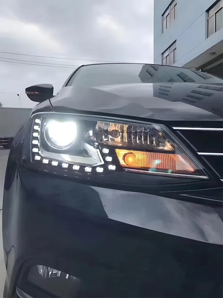 For  Jetta Sagitar 2012-2018 LED Upgrade High Match Auto Headlight Projector Lens Hot Sale Accessories Car Front Lamp Assembly