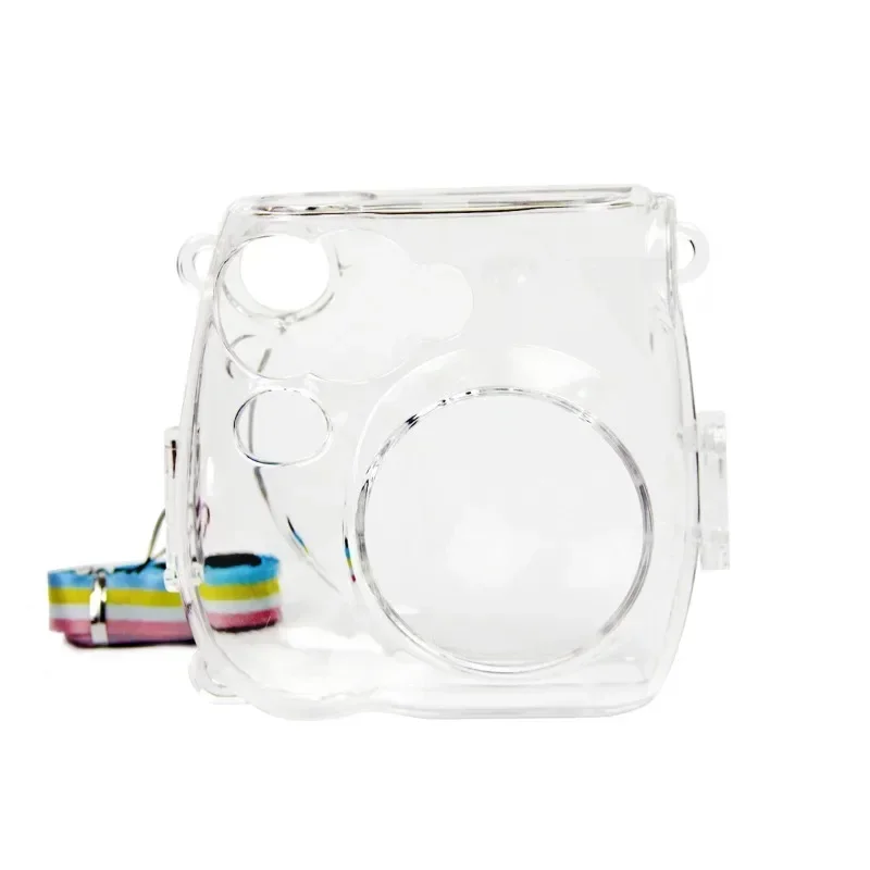 Estuche rígido transparente para cámara Fujifilm Instax Mini 7S/7C, funda protectora, bolso de hombro de cristal para Instax Mini 7C con correa