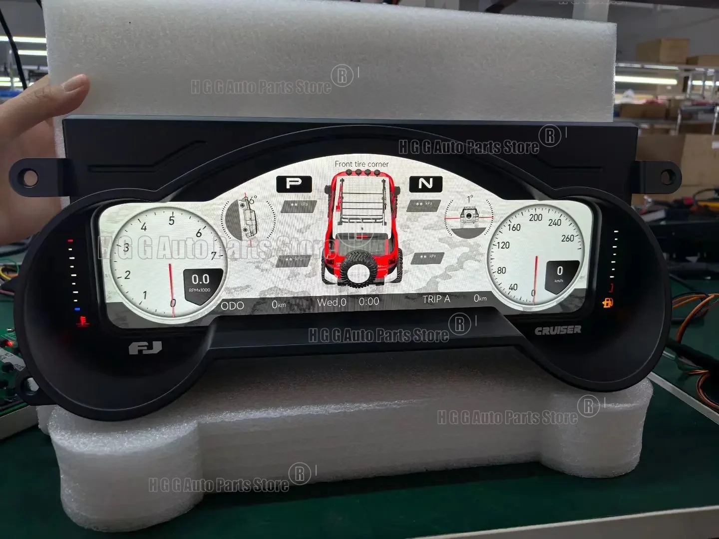 12.3'' Car LCD Digital Dashboard Cluster For Toyota Land Cruiser FJ 2007-2022 Auto Speedometer Virtual Instrument Paneel Cockpit