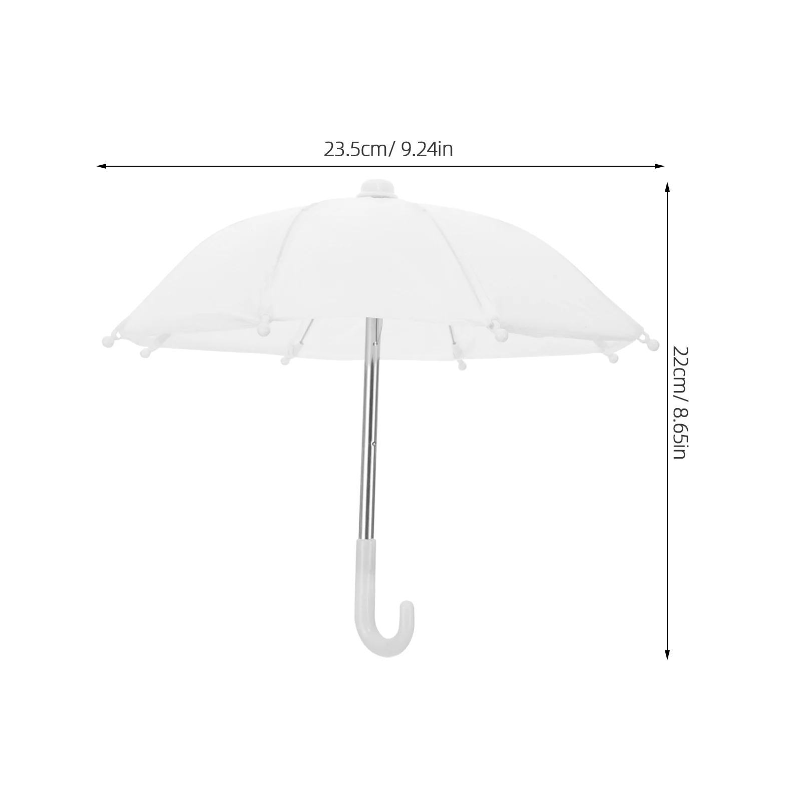 2 Pcs Mini Umbrella House Rain Furniture Travel Play Toy Micro Scene Metal