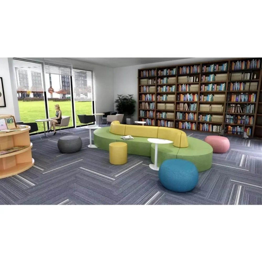 Modern S-Shape Leather Curved Office Reception Lobby Sofa Set Free Combination Infinite Extension For Home Office Living Room