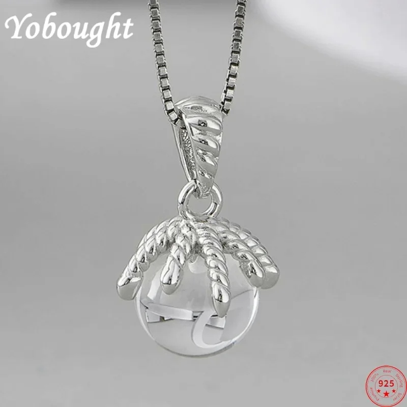 

S925 sterling silver charms pendants for women men new fashion irregular eight claw round white crystal jewelry punk jewelry