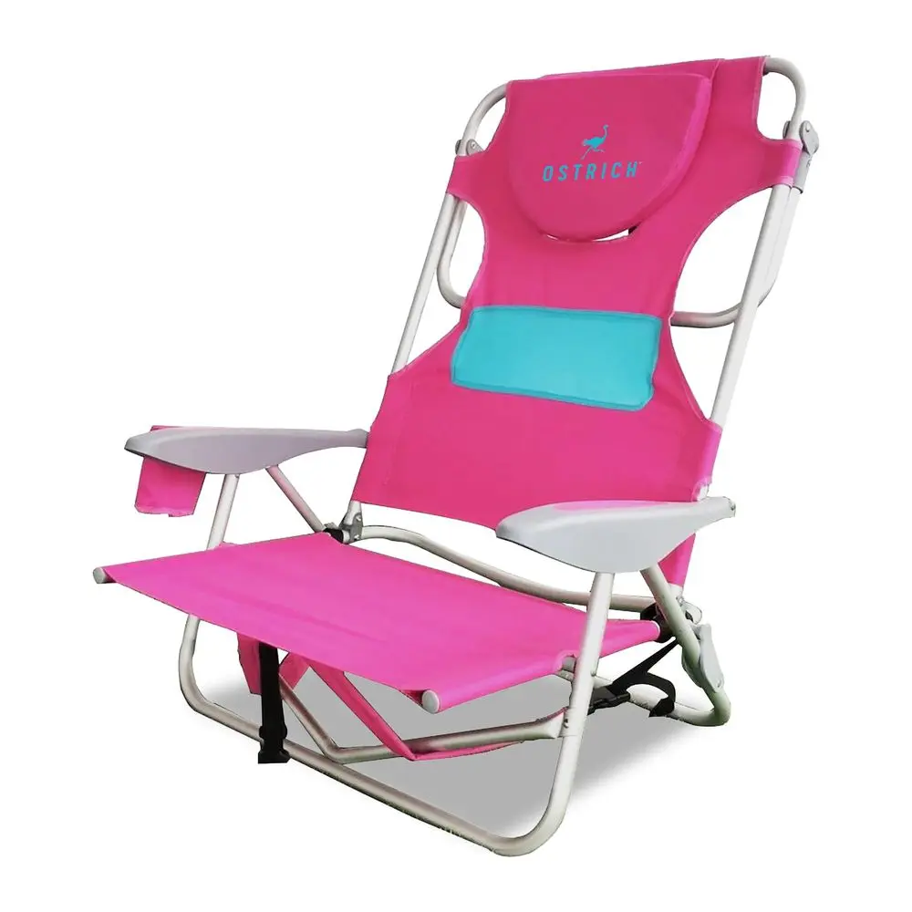 Ladies Comfort Backpacker, Lightweight Beach Reclining Lawn Chair with Backpack Straps, Outdoor Furniture for Pool, Camping, or