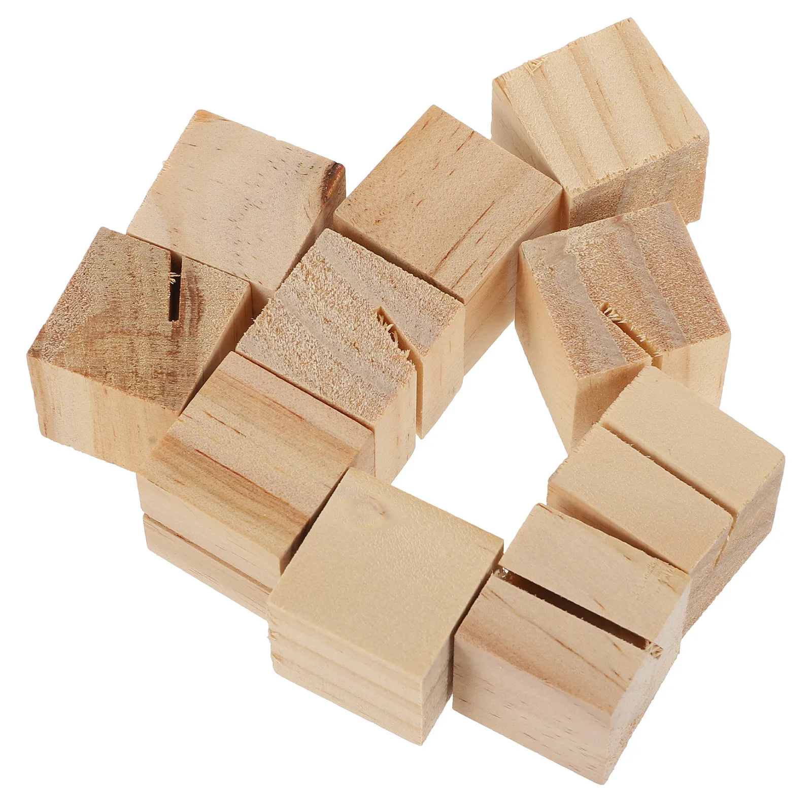 Wooden Business Card Holders 10 Pack Desktop Organizer Memo Photo Display Stands for Office Home Decor