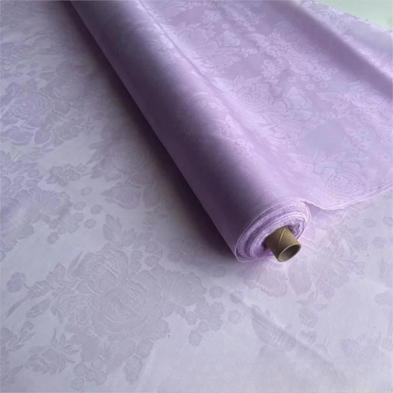 

Wide-width jacquard silk satin fabric Eugene hard yarn