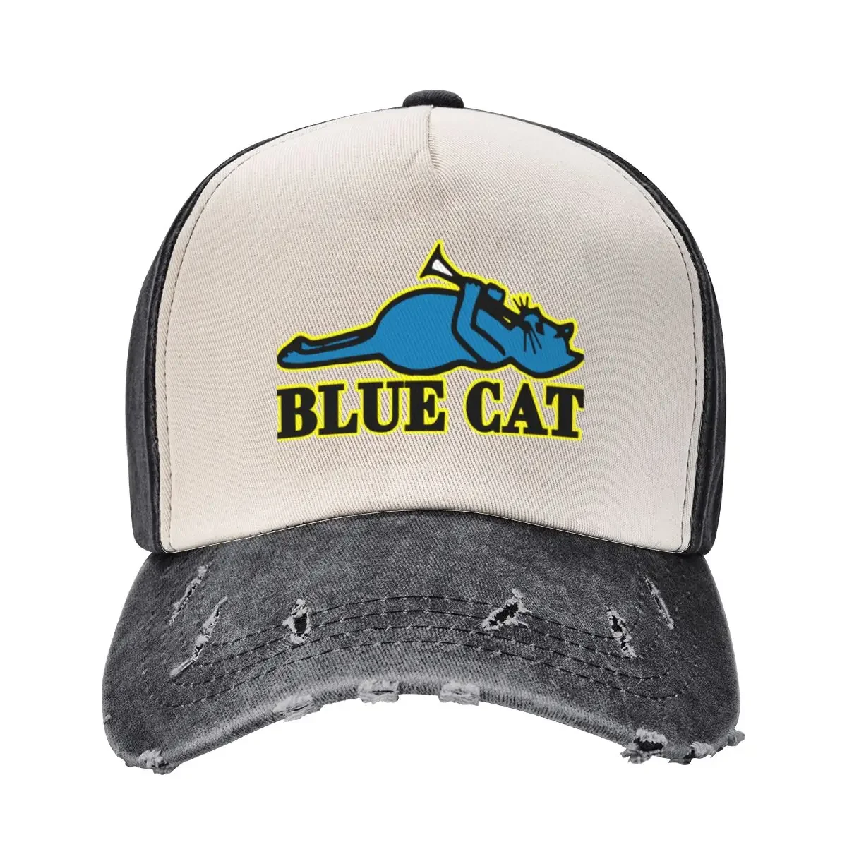 

Blue Cat Jazz Print Baseball Cap Kids Hat Thermal Visor black funny hat Caps For Men Women's