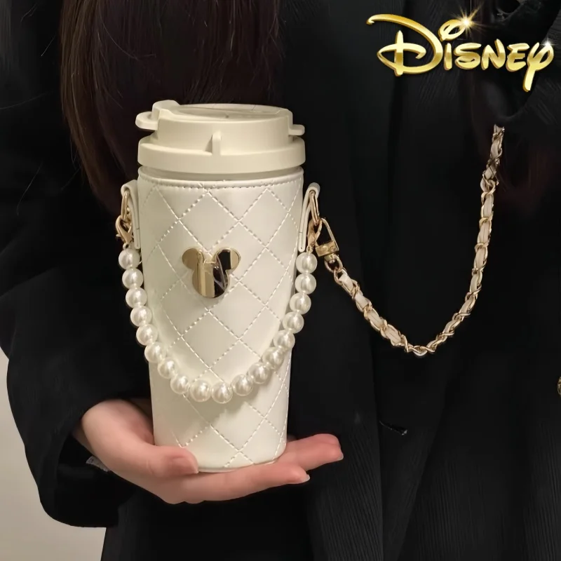 2024 New Disney Mickey Insulated Cup Female High Beauty 500ml Large Capacity Water Cup Coffee Cup Girl Birthday Gifts