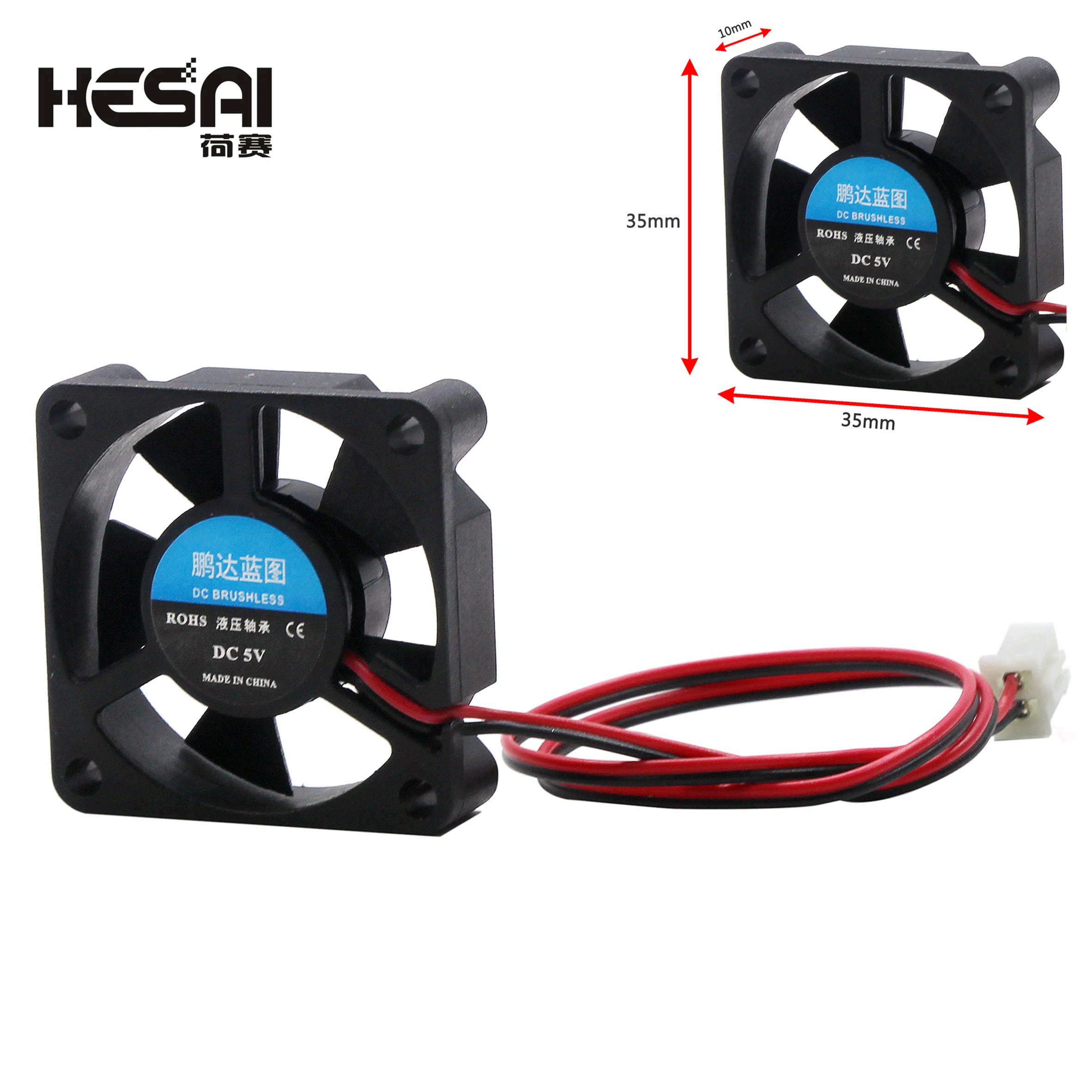 3510Fan 35*35*10  3D Printer Cooling 5V Fan Hydraulic Mute 35*35*10mm Electronic Hydraulics Blower Fan